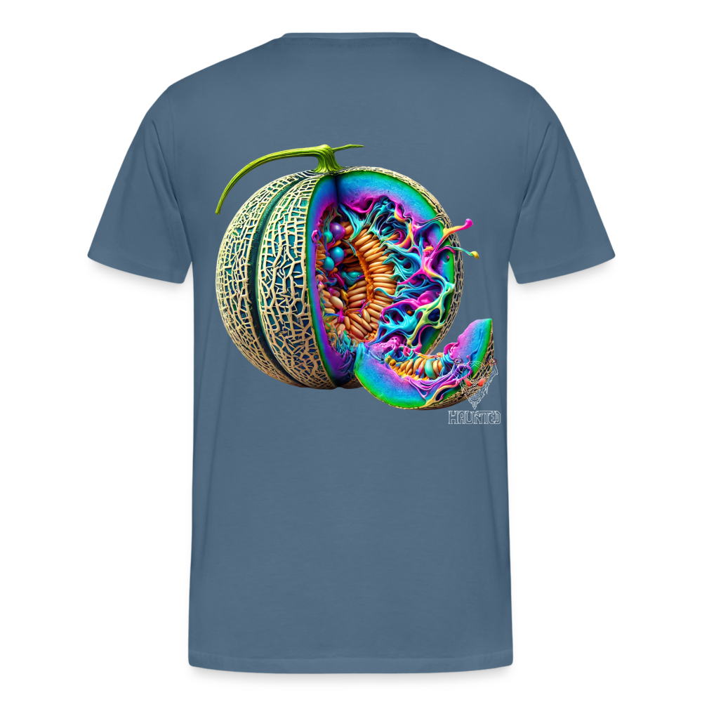 Men T-Shirt Neon Melon Art - Blaugrau