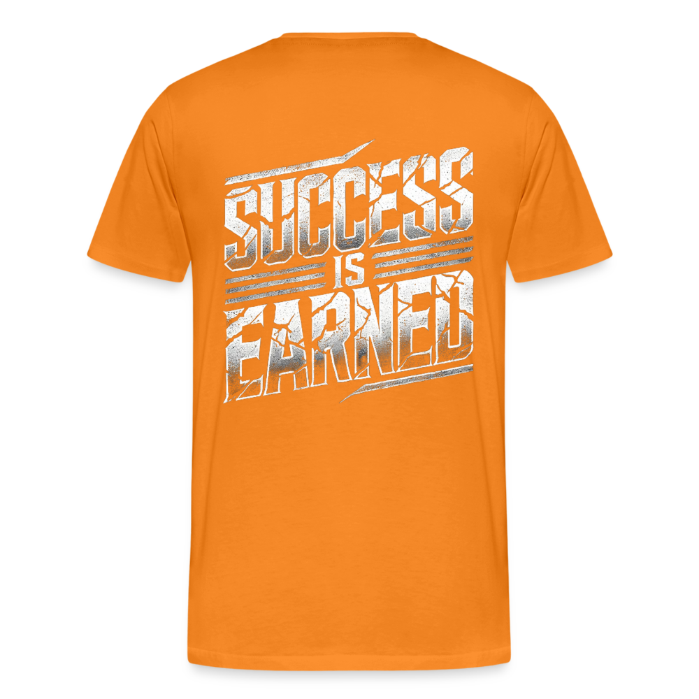 Men T-Shirt Success Is Earned - Orange