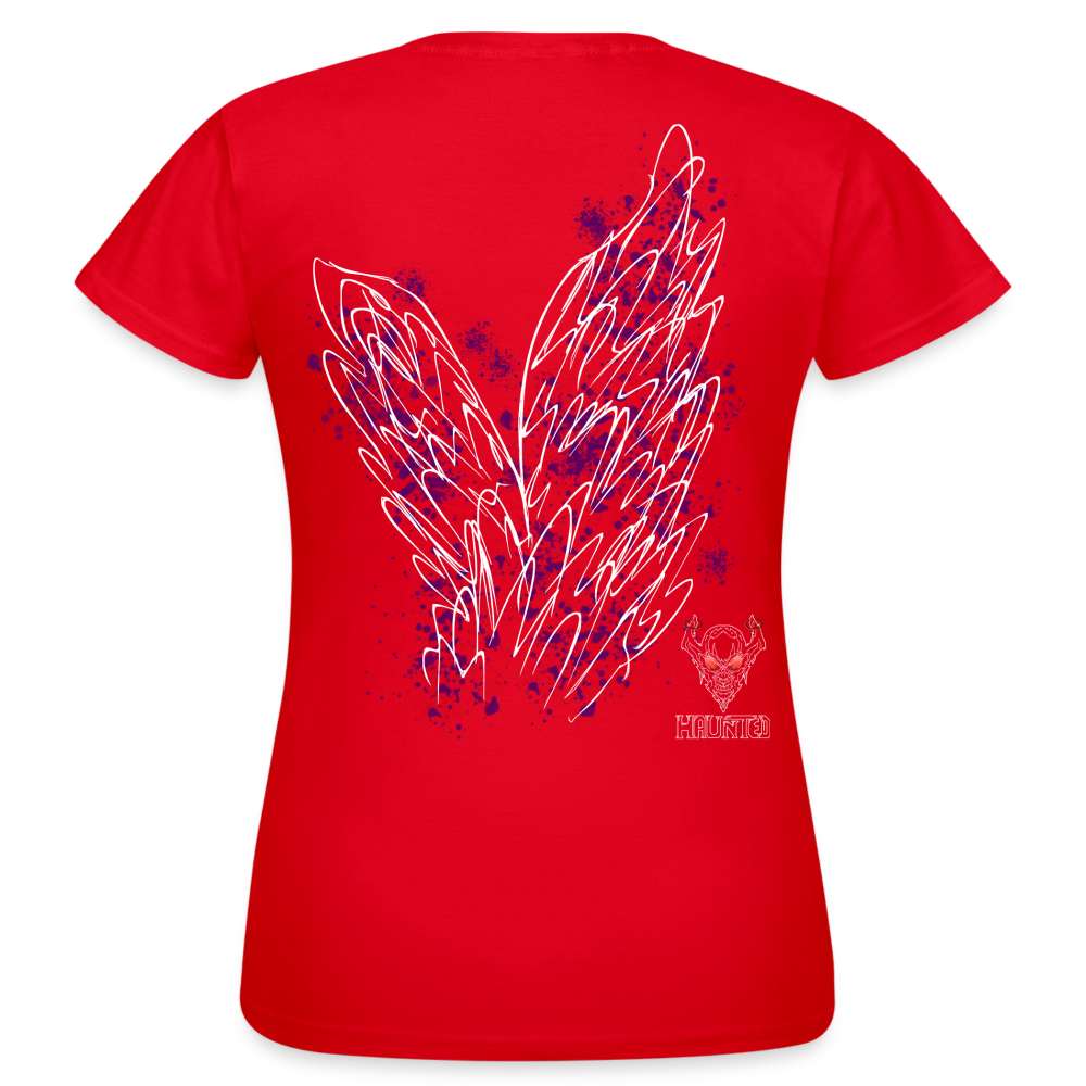 Women T-Shirt Purple Wings - Rot