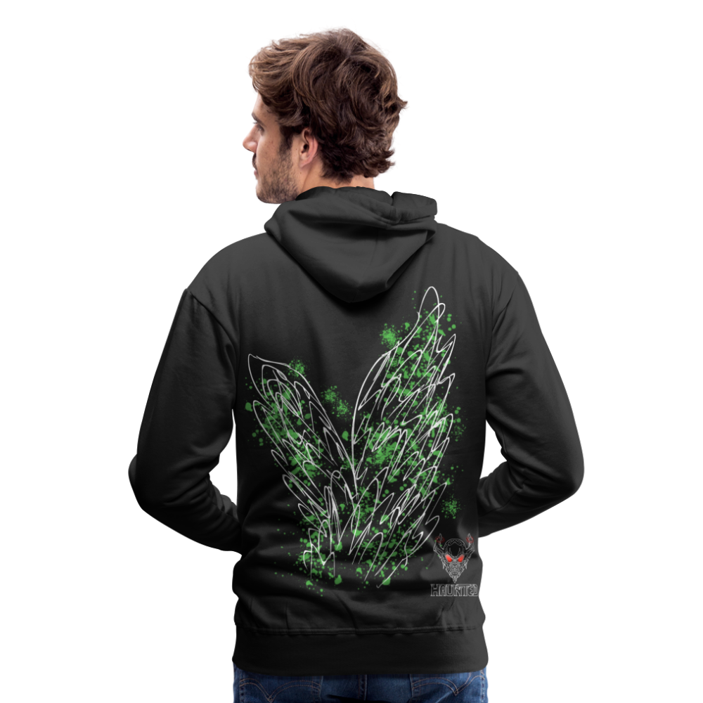 Men Hoodie Light Green Wings - Schwarz