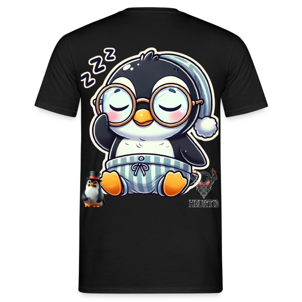 Men T-Shirt Sleepy KasPenguin - Schwarz