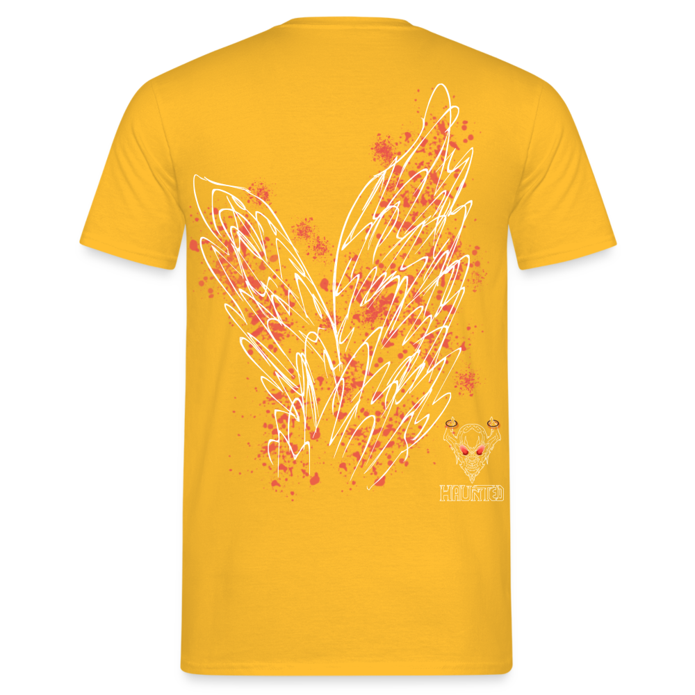 Men T-Shirt Light Red Wings - Gelb
