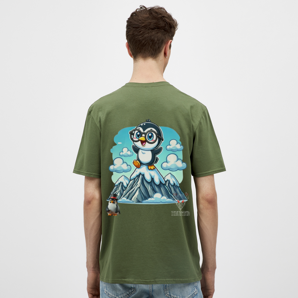 Men T-Shirt KasPenguin on Top - Militärgrün