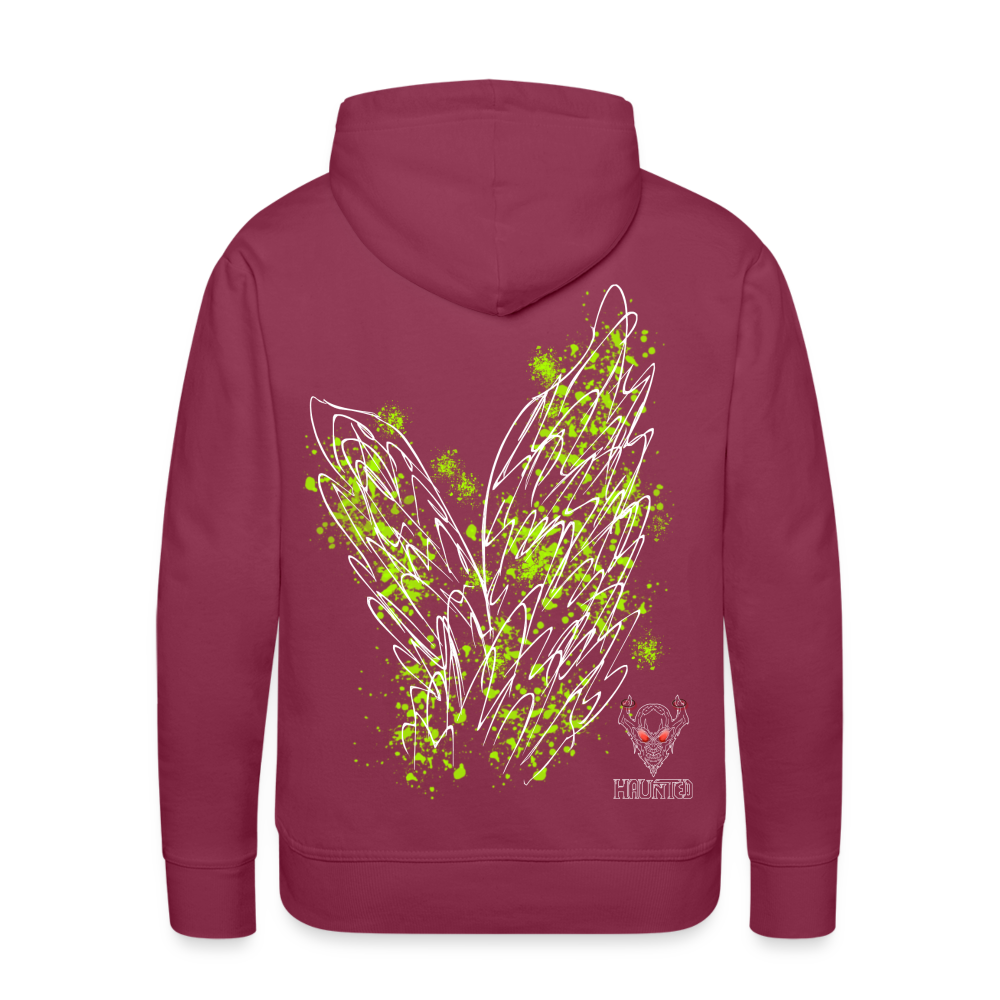 Men Hoodie Poison Green Wings - Bordeaux
