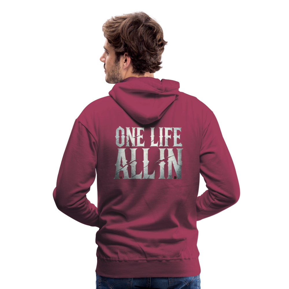 Men Hoodie One Life All In - Bordeaux