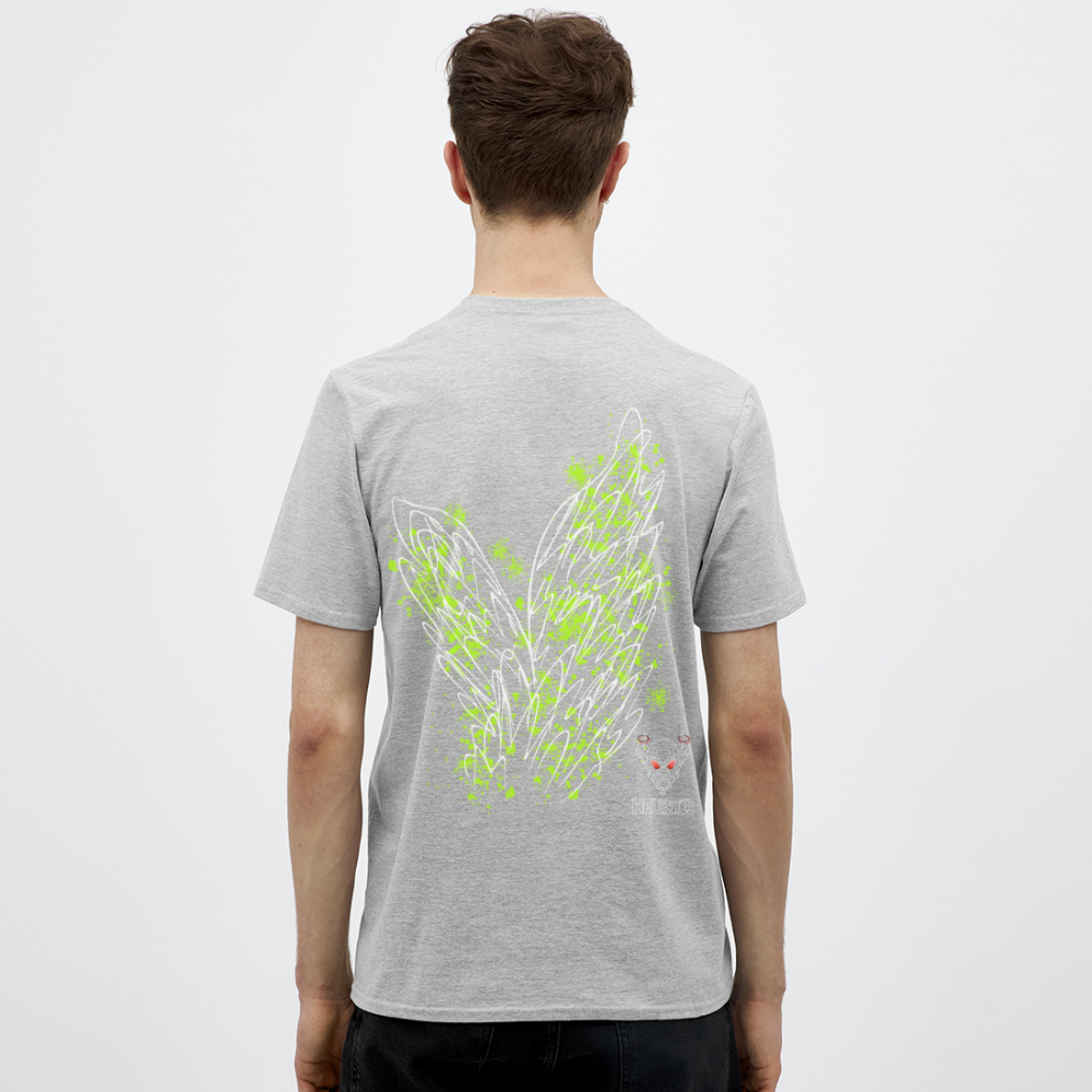 Men T-Shirt Poison Green Wings - Grau meliert
