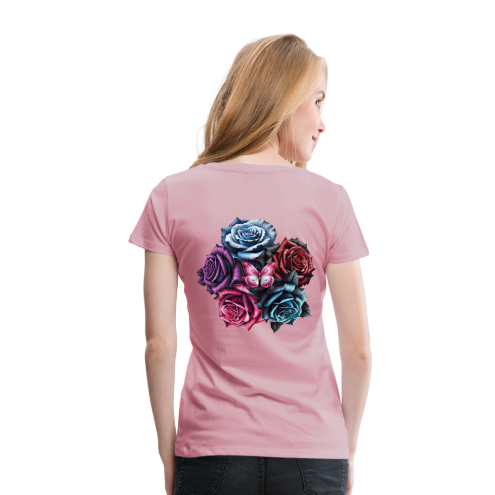 Women T-Shirt Rose Circle - Hellrosa