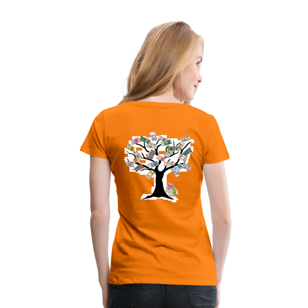 Women T-Shirt Money Tree - Orange
