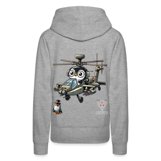 Women Hoodie KasPenguin in Apache - Grau meliert