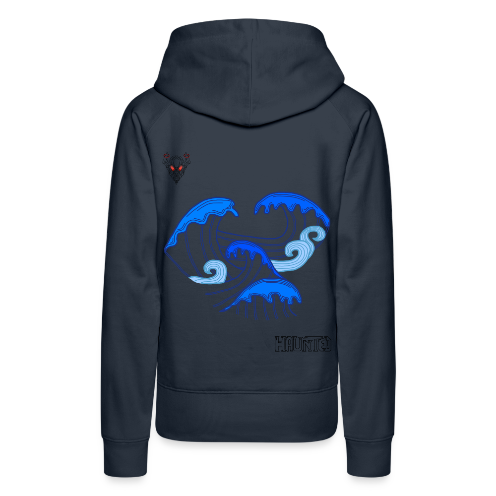 Woman Hoodie Waves clean Dark - Navy