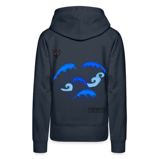 Woman Hoodie Waves clean Dark - Navy