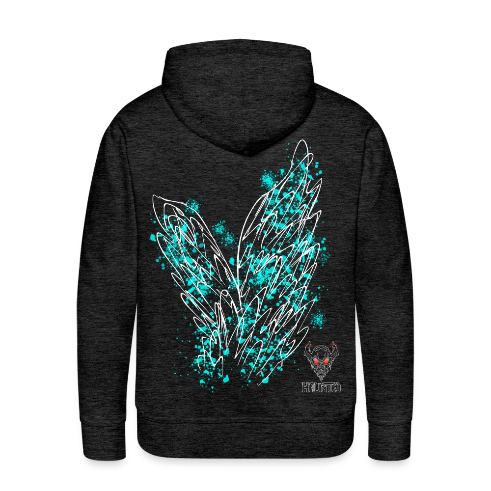 Men Hoodie Aqua Wings - Anthrazit
