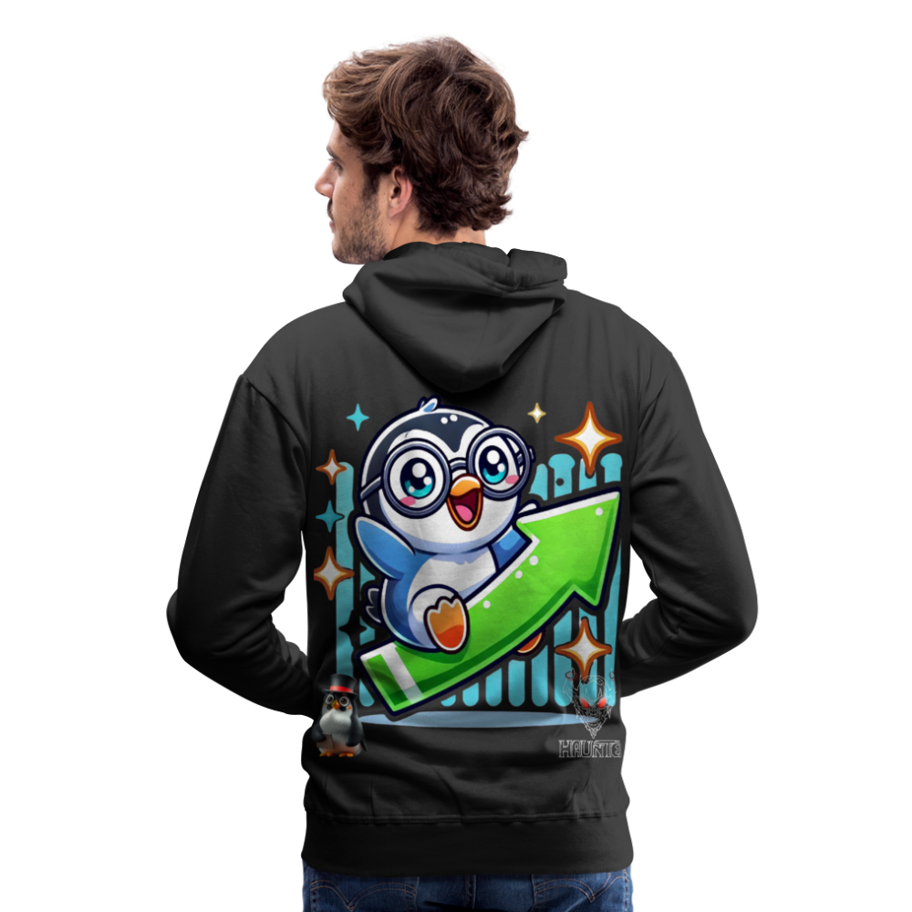 Men Hoodie KasPenguin Riding the Trend - Schwarz
