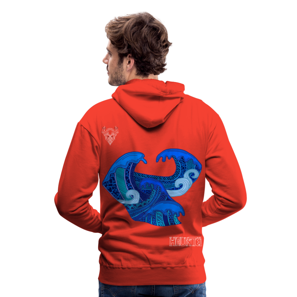 Men Hoodie Waves Light - Rot