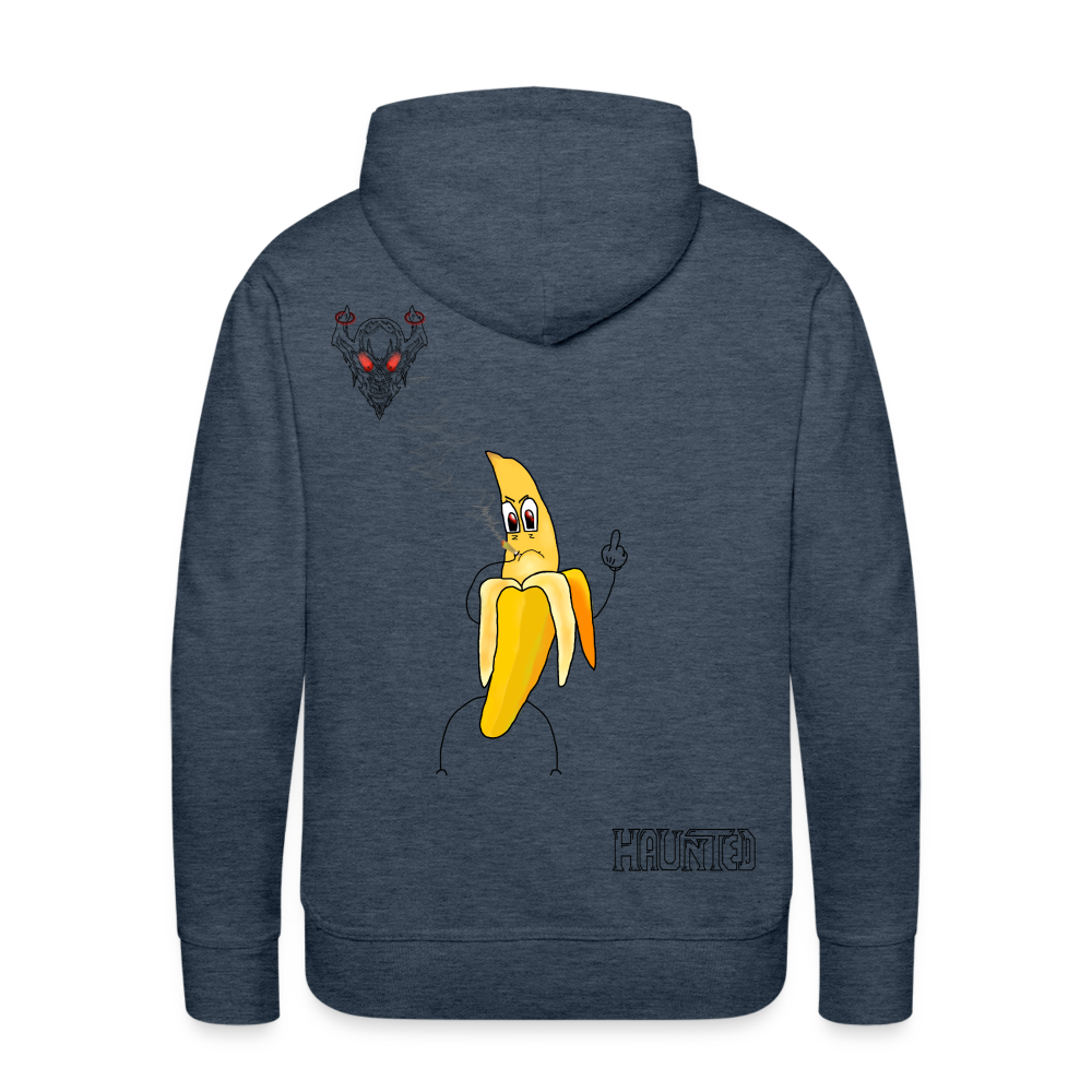 Man Hoodie Pissed Bananna - Jeansblau