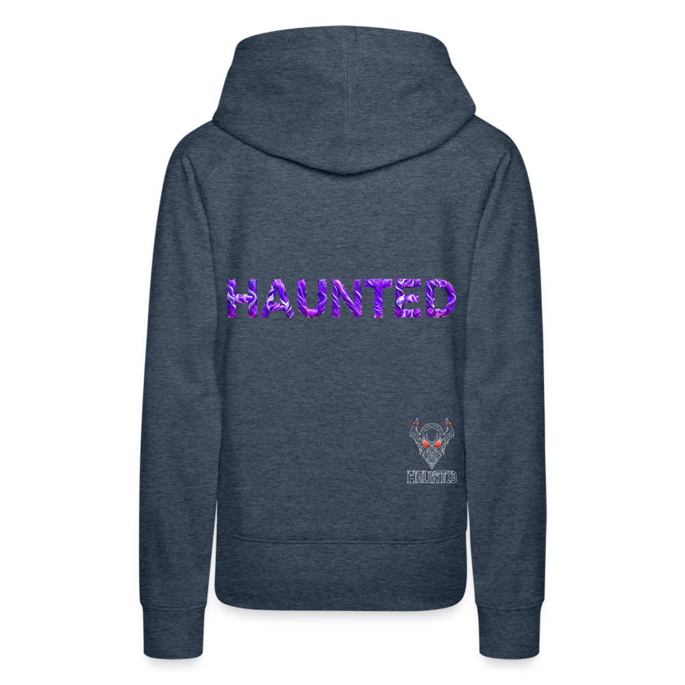 Women Hoodie Violet Whispers Essence - Jeansblau