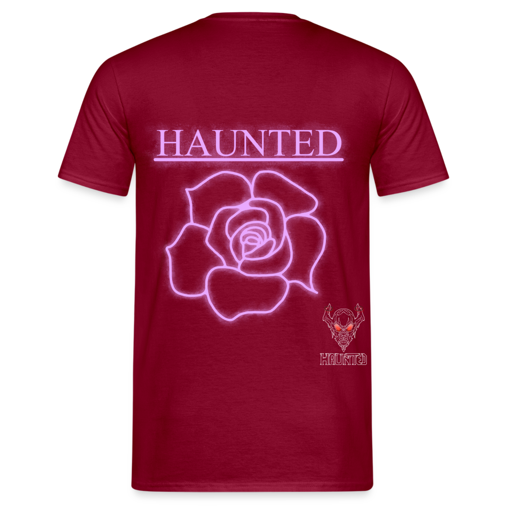 Men T-Shirt Light Pink Neon Rose - Ziegelrot