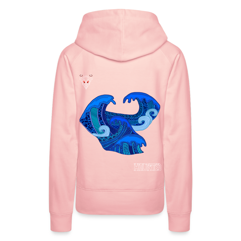 Woman Hoodie Waves Light - Kristallrosa