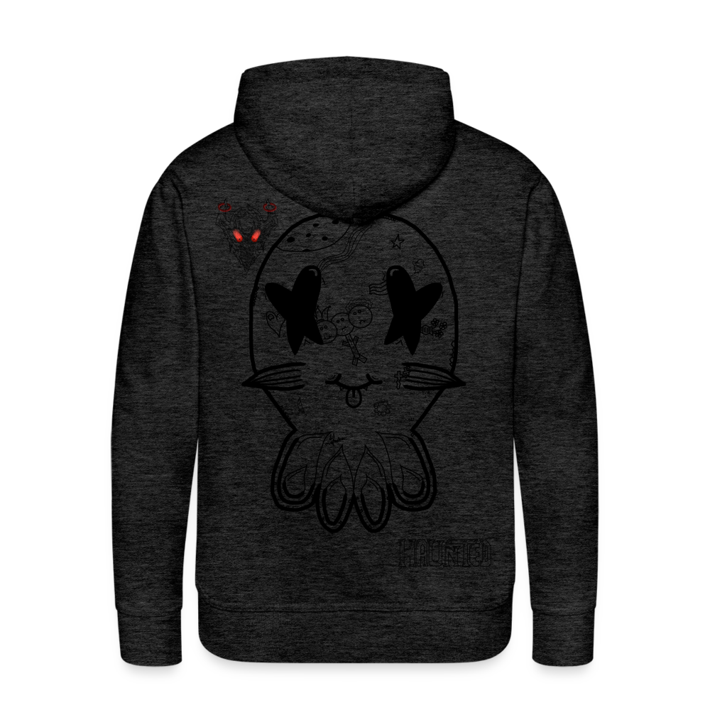 Man Hoodie Ghost Doodle Dark - Anthrazit