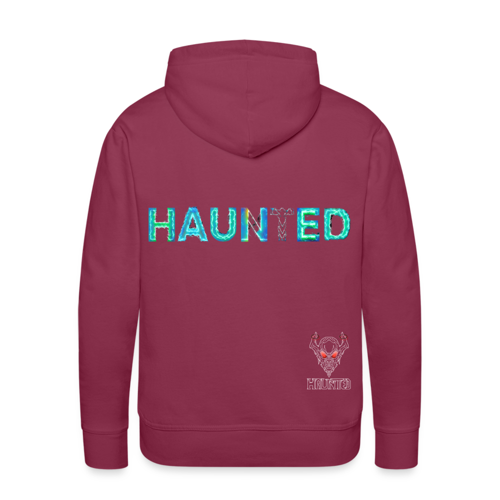 Men Hoodie Neon Surge Aura - Bordeaux