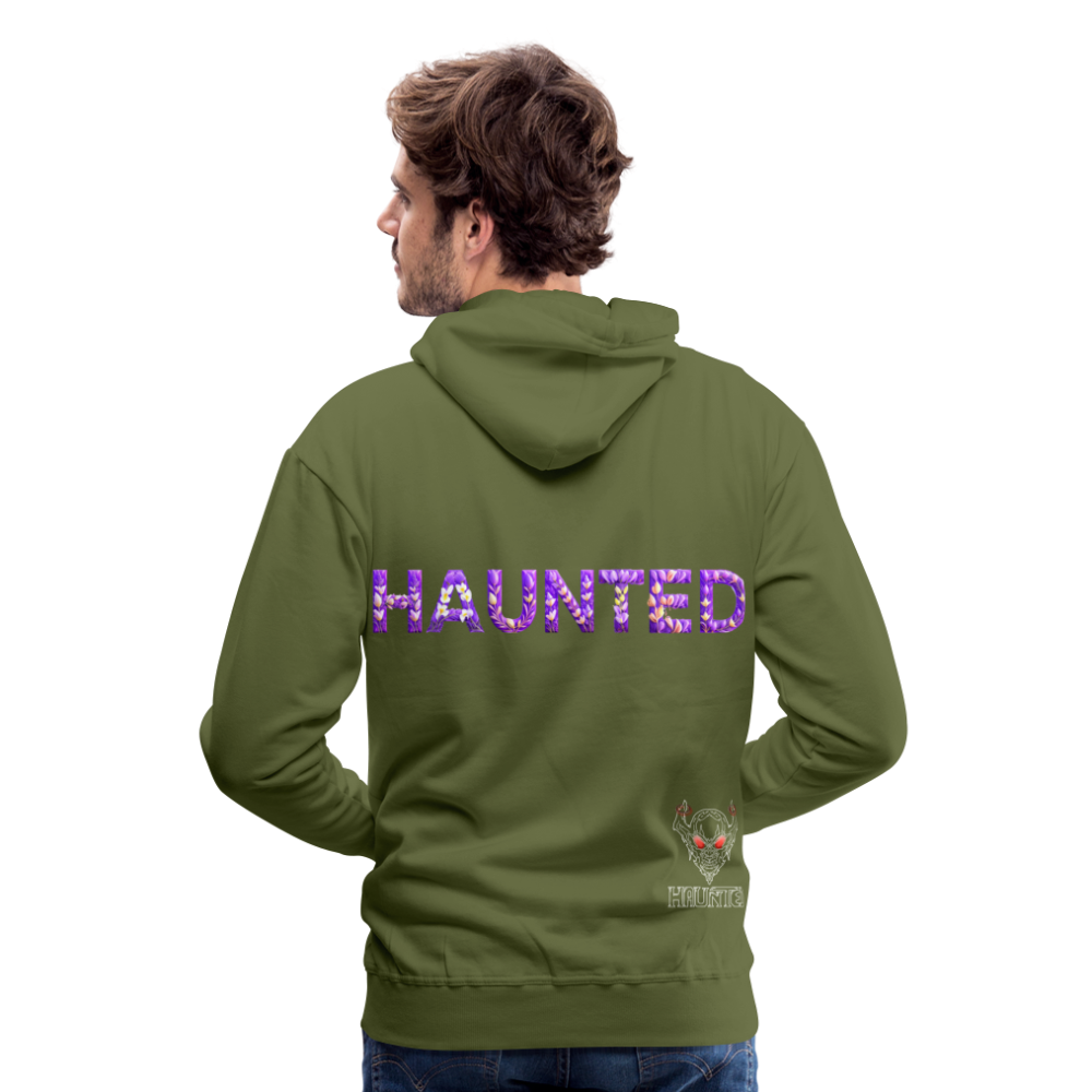 Men Hoodie Lavender Bloom Essence - Olivgrün