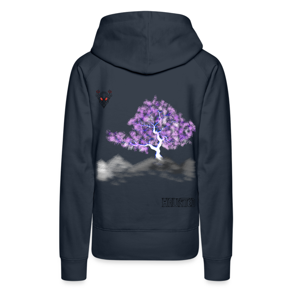 Woman Hoodie Cherry Blossom - Navy