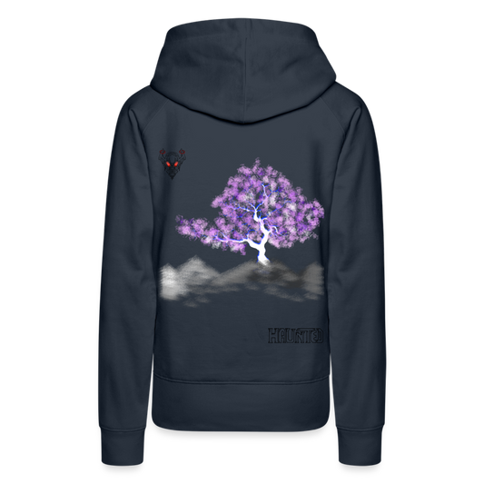 Woman Hoodie Cherry Blossom - Navy