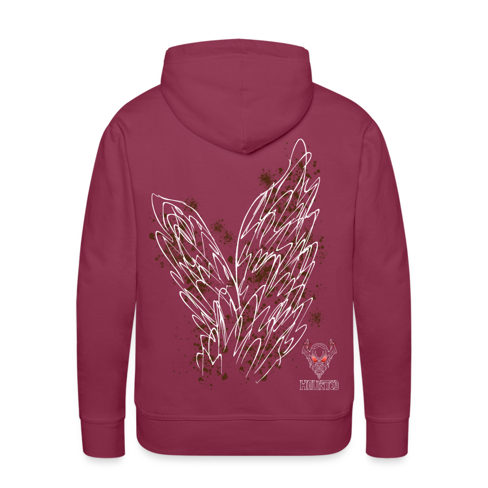 Men Hoodie Brown Wings - Bordeaux
