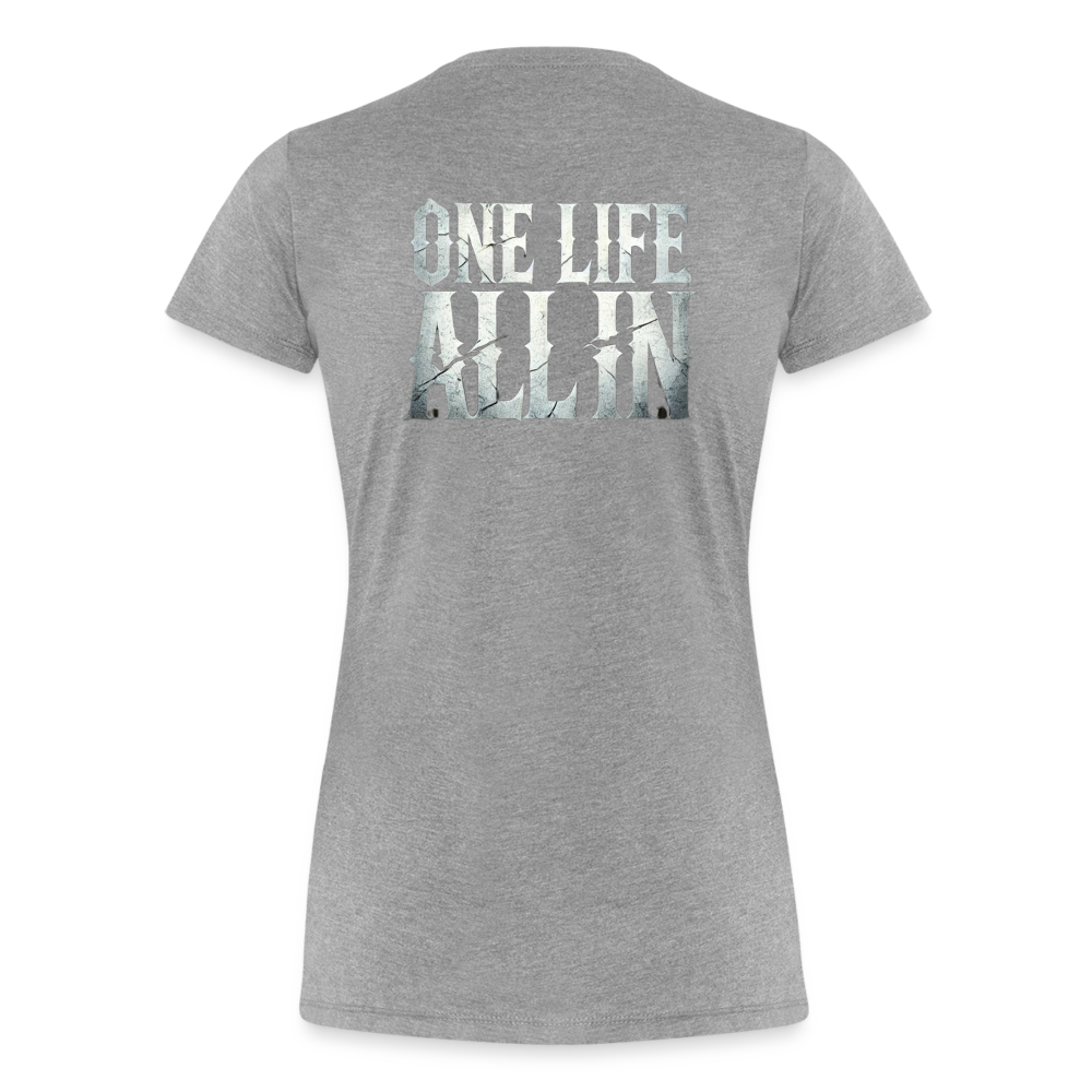 Women T-Shirt One Life All In - Grau meliert