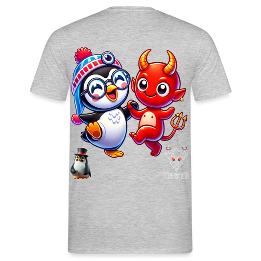 Men T-Shirt Dancing with Devil - Grau meliert