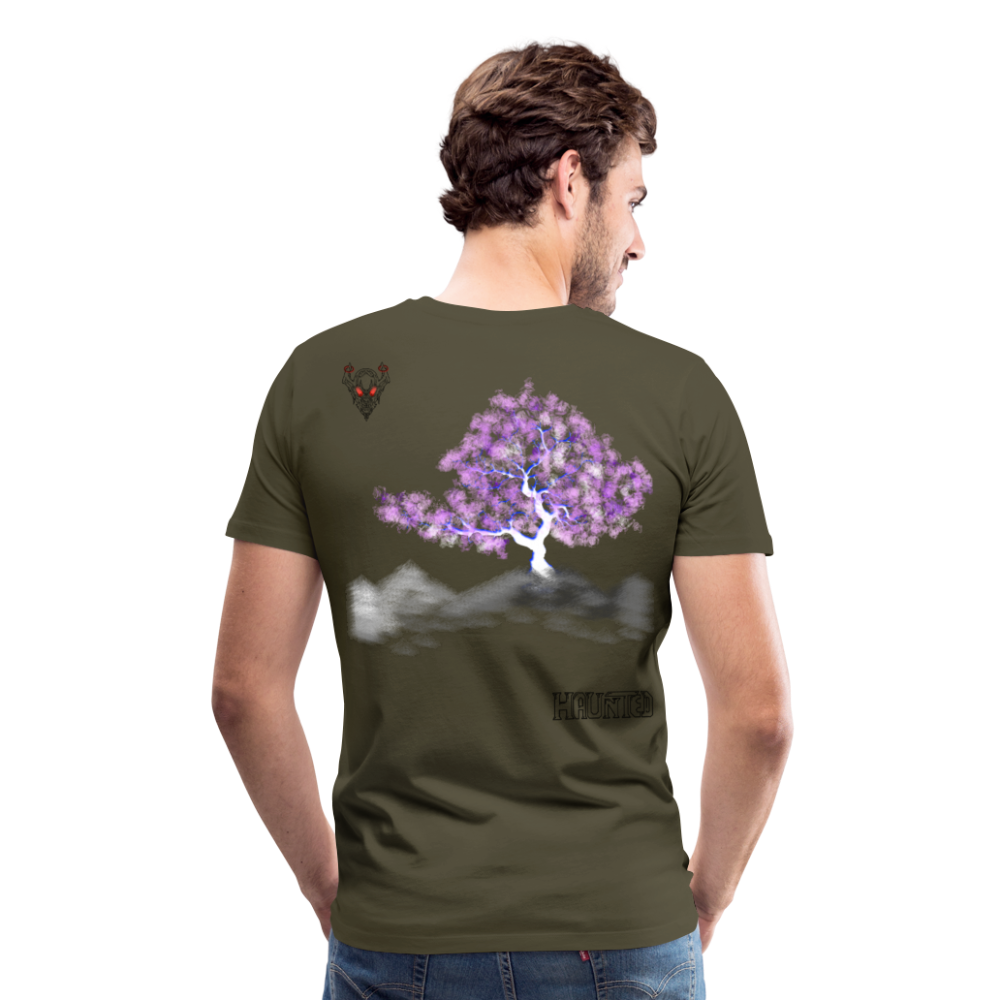 Man T-Shirt Cherry Blossom - Khaki