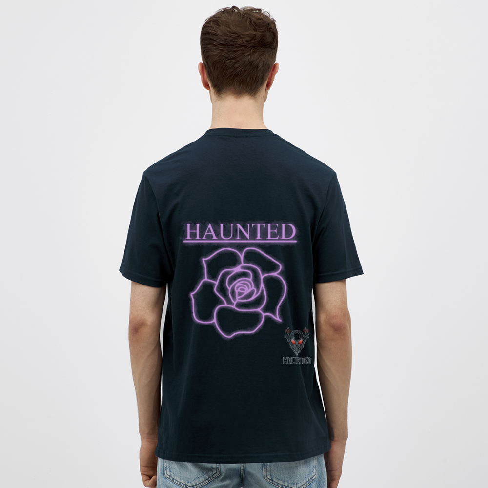 Men T-Shirt Light Pink Neon Rose - Navy