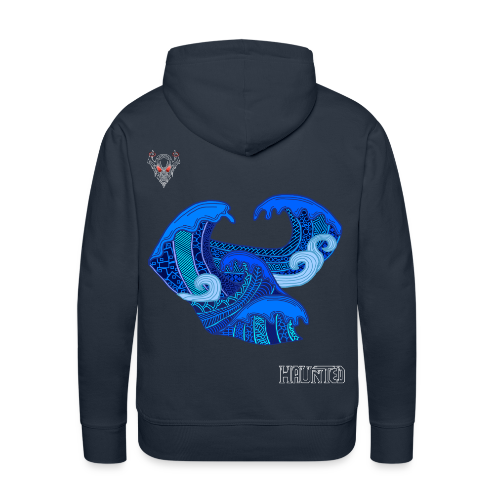 Men Hoodie Waves Light - Navy