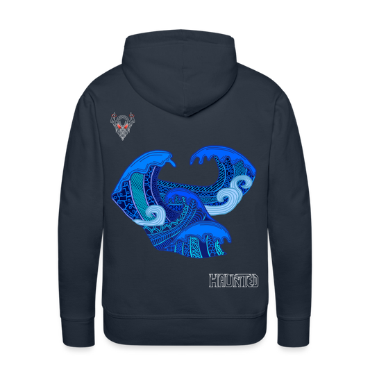 Men Hoodie Waves Light - Navy