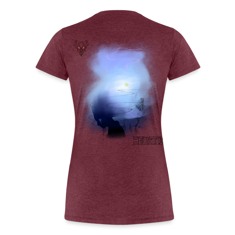 Woman T-Shirt Fading - Bordeauxrot meliert