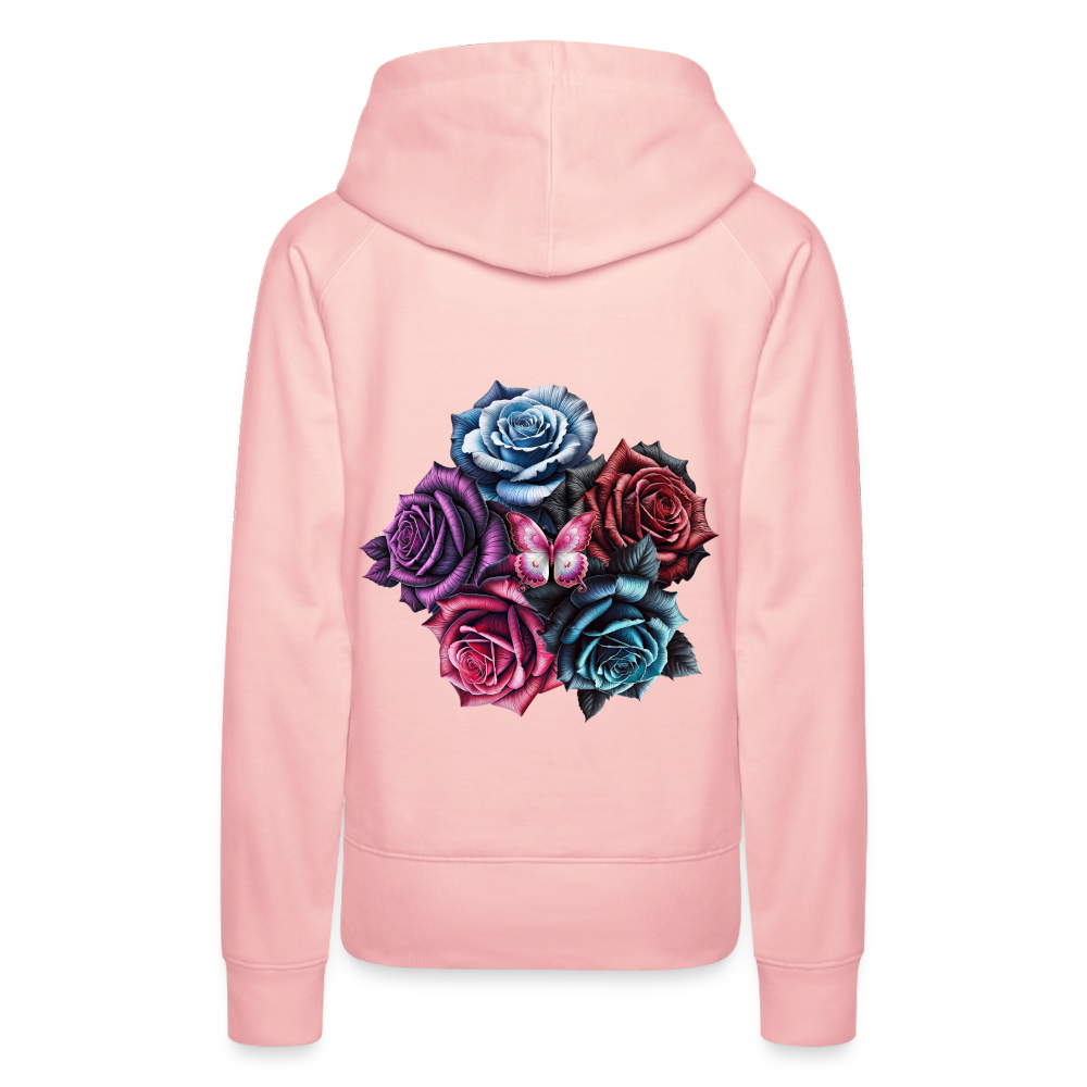 Women Hoodie Rose Circle - Kristallrosa