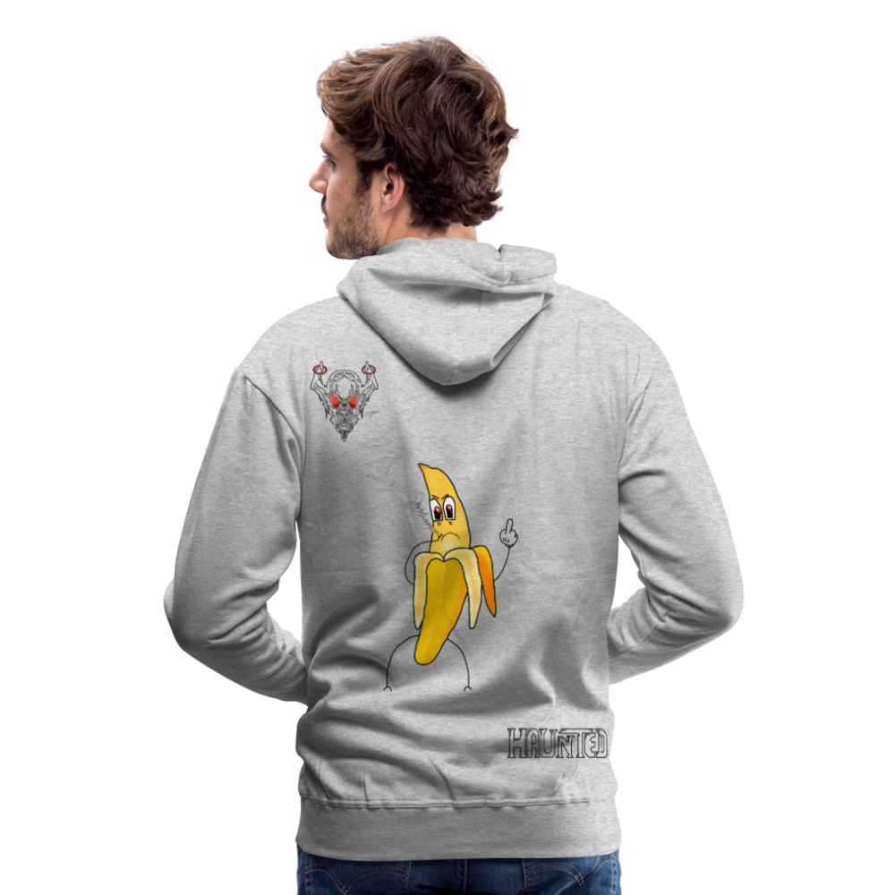 Man Hoodie Pissed Bananna - Grau meliert