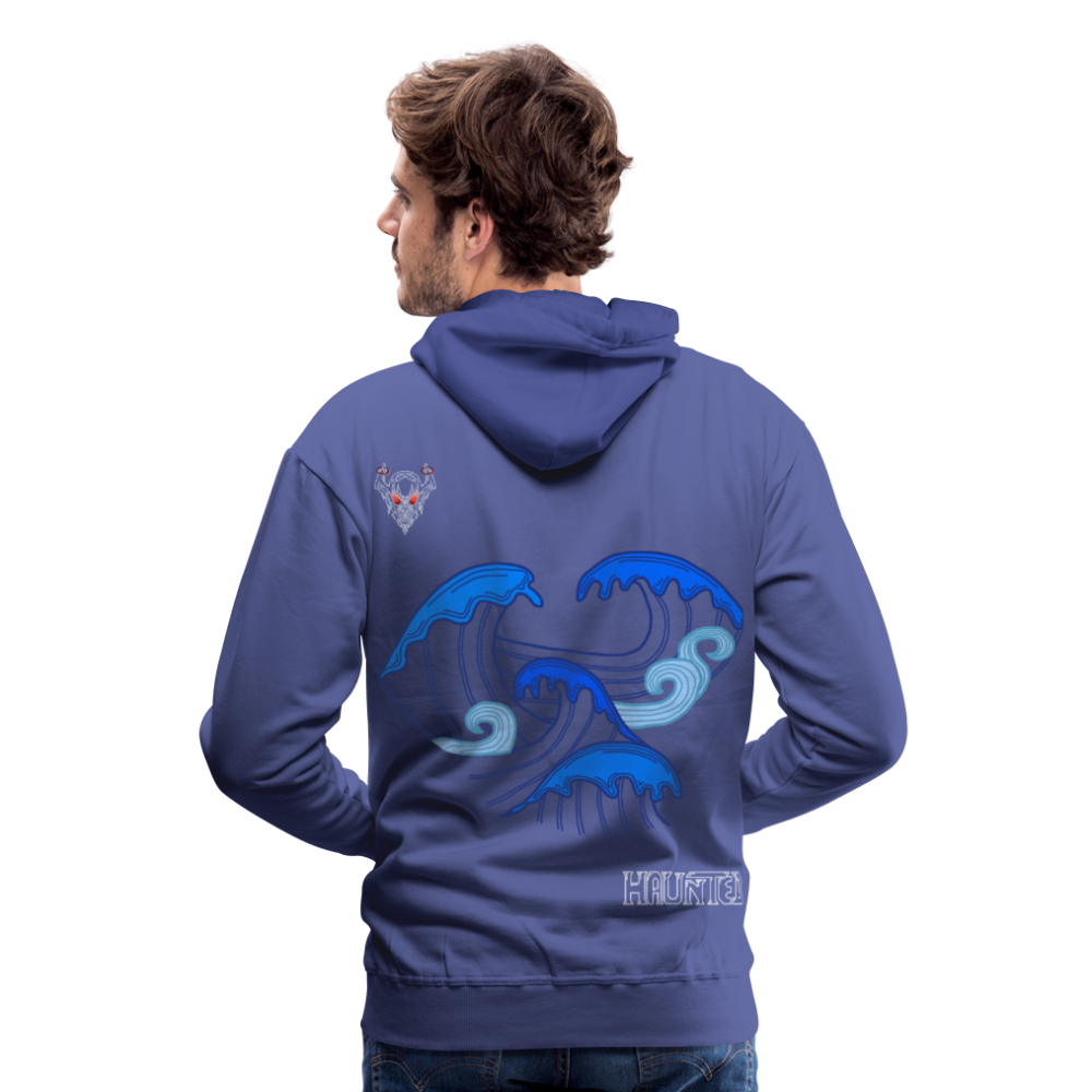 Men Hoodie Waves clean Light - Königsblau