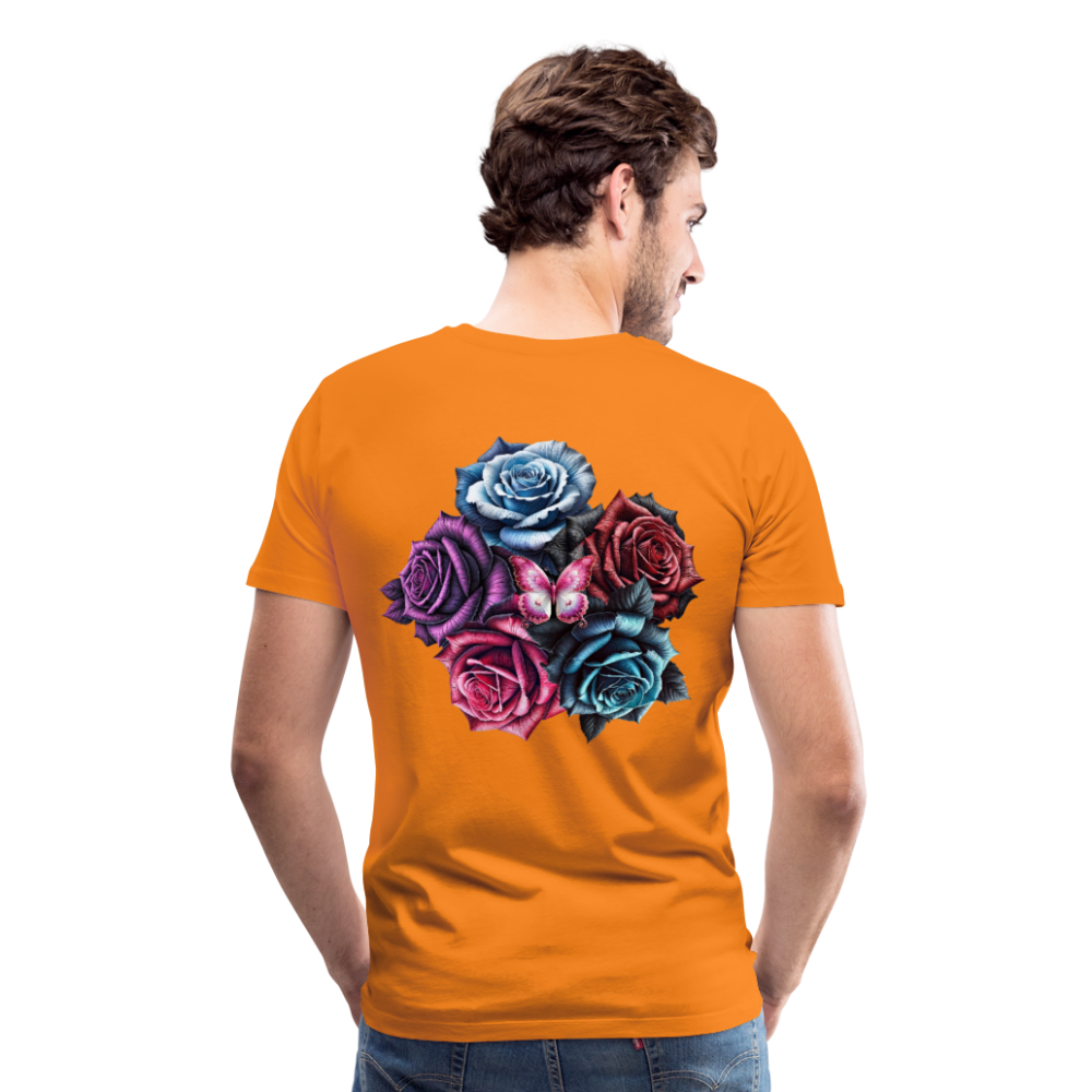 Men T-Shirt Rose Circle - Orange