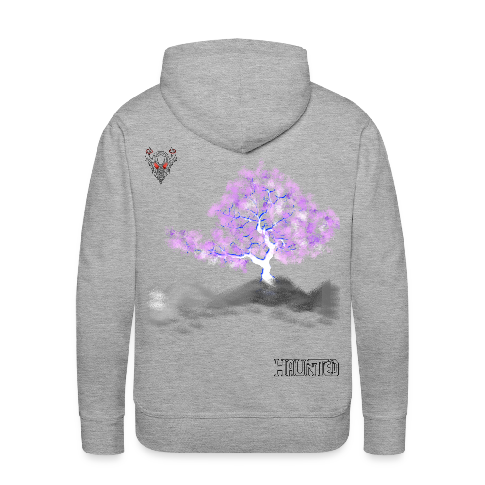 Man Hoodie Cherry Blossom - Grau meliert