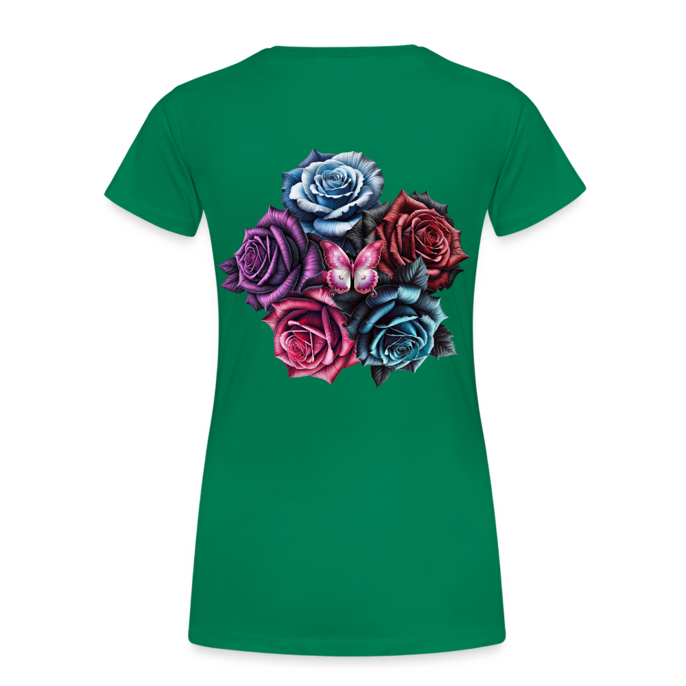 Women T-Shirt Rose Circle - Kelly Green