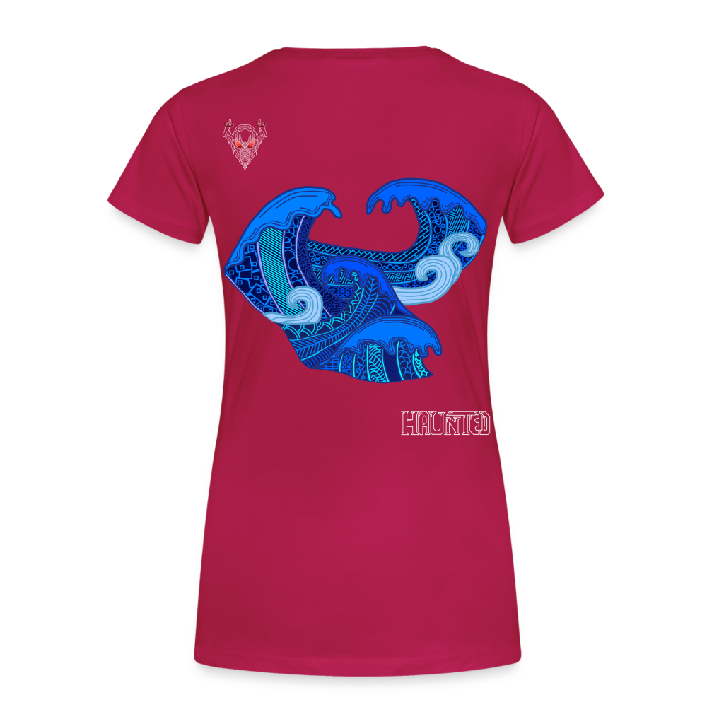 Woman T-Shirt Waves Light - dunkles Pink