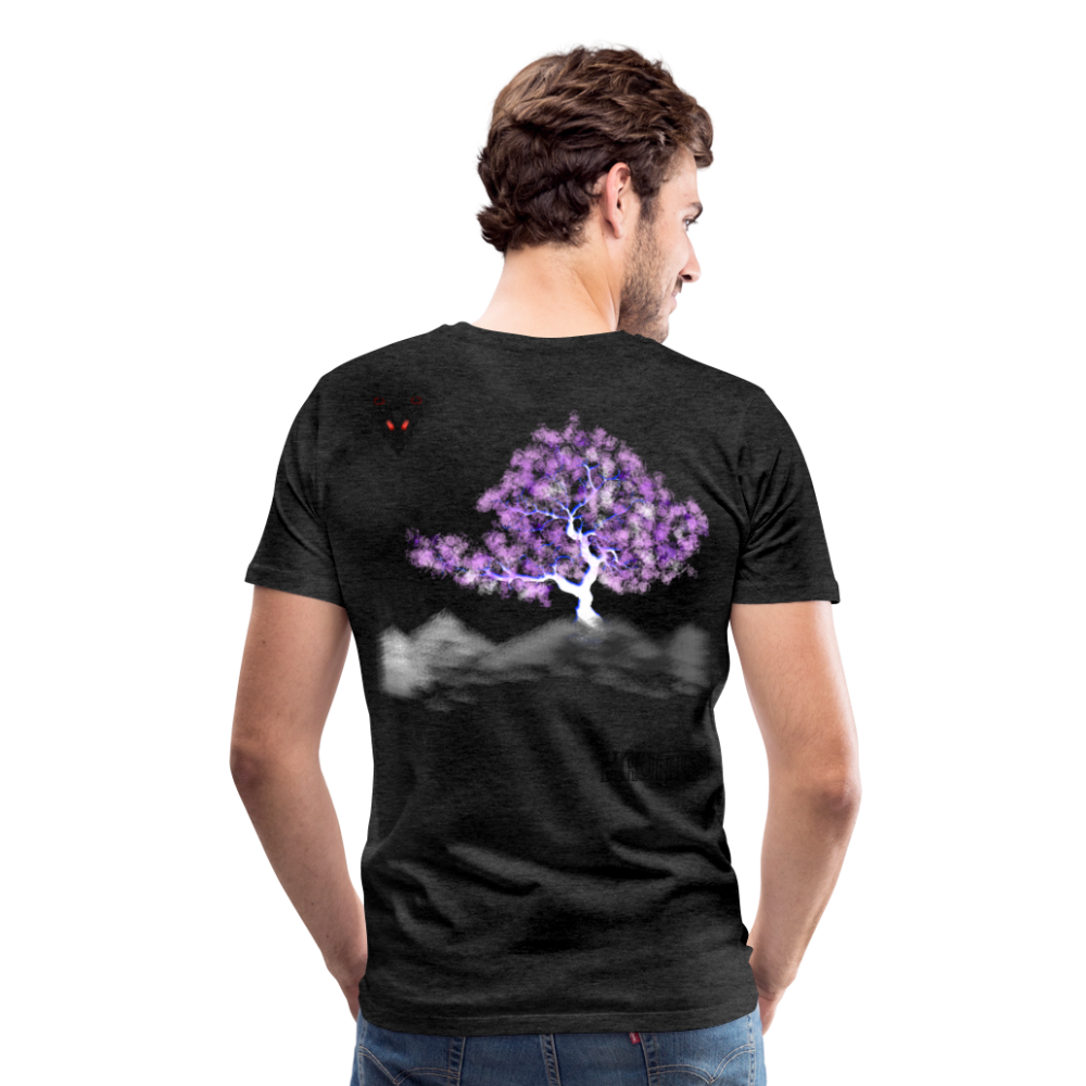 Man T-Shirt Cherry Blossom - Anthrazit