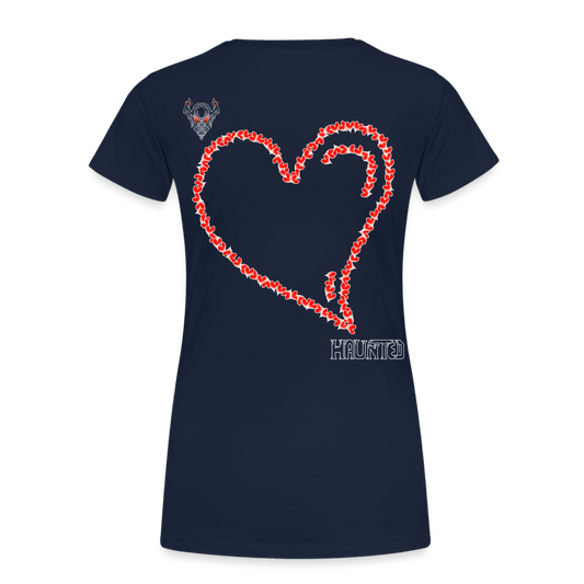 Woman T-Shirt Hearts Light - Navy
