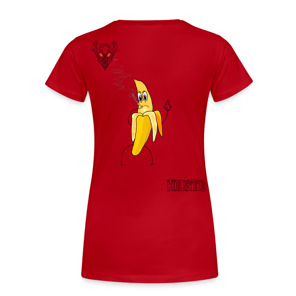 Woman T-Shirt Pissed Bananna - Rot