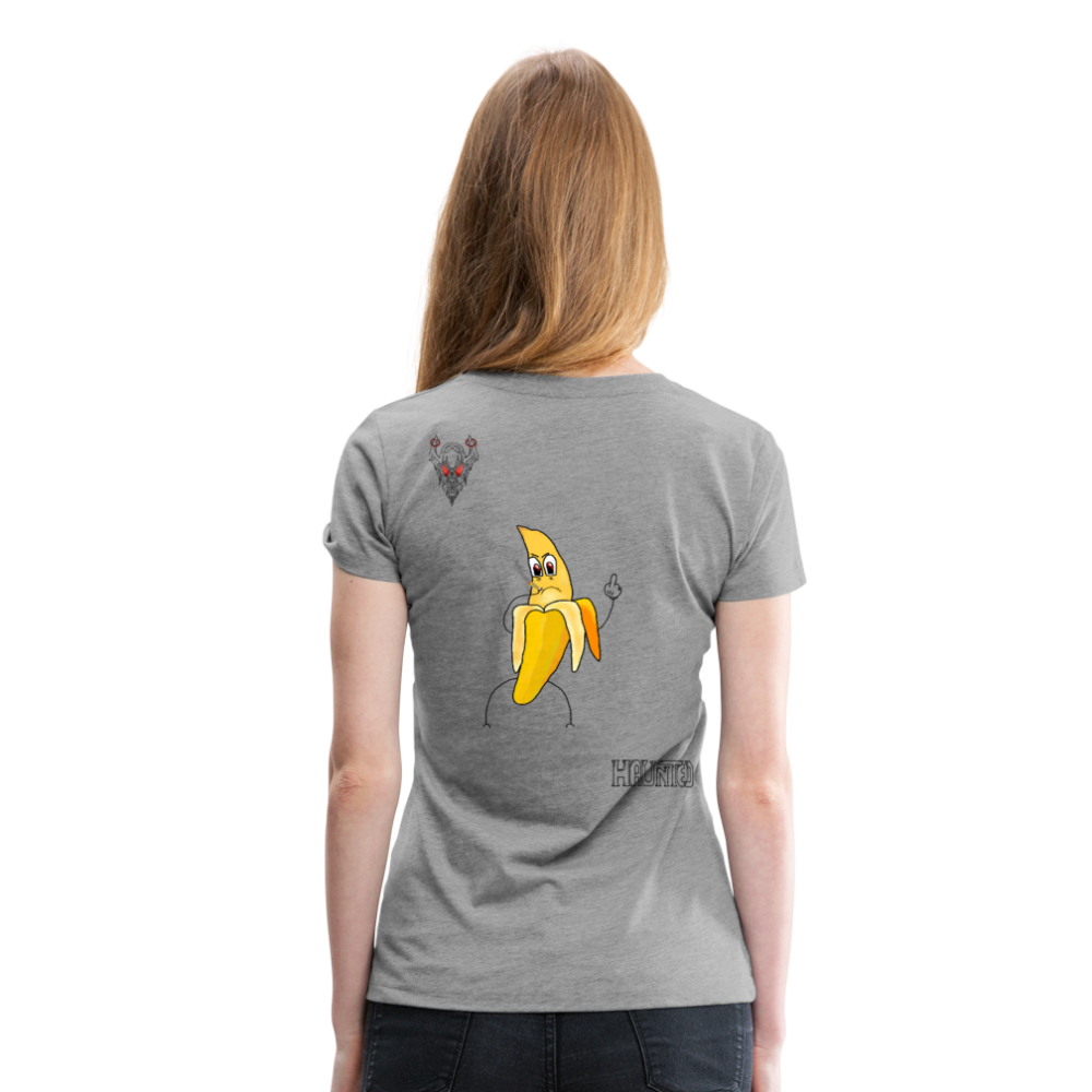Woman T-Shirt Pissed Bananna - Grau meliert