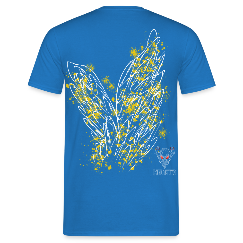 Men T-Shirt Yellow Wings - Royalblau