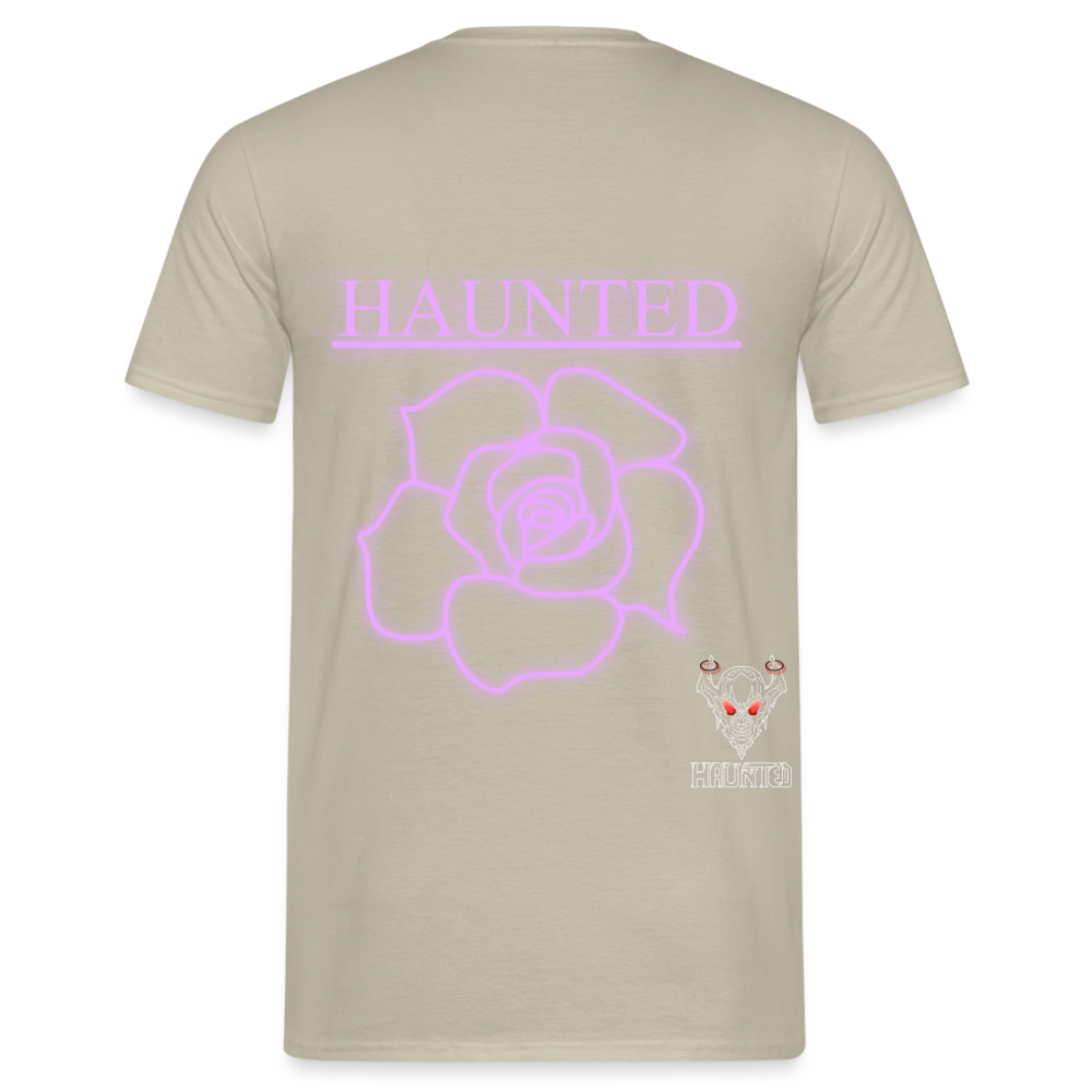 Men T-Shirt Light Pink Neon Rose - Sandbeige