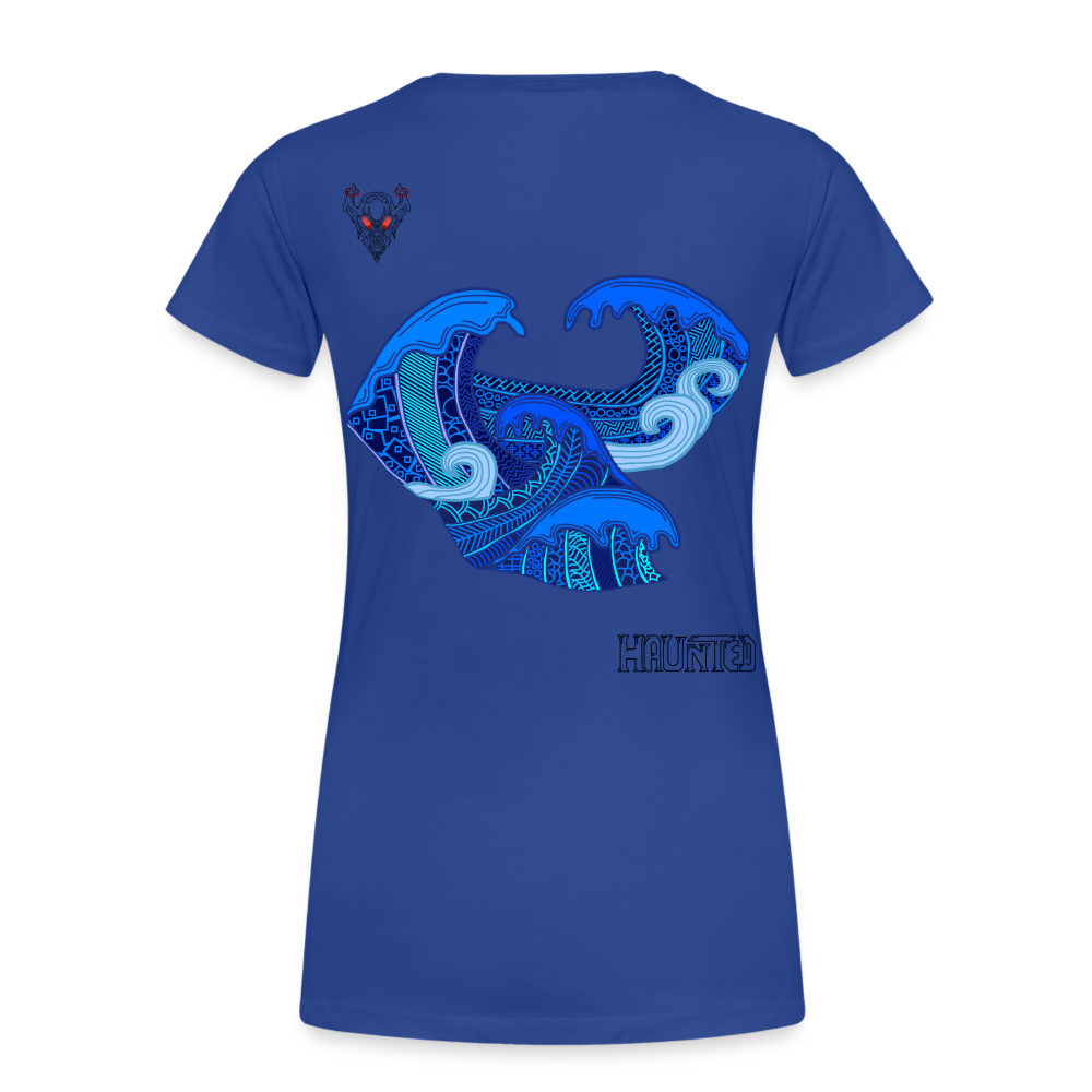 Woman T-Shirt Waves Dark - Königsblau