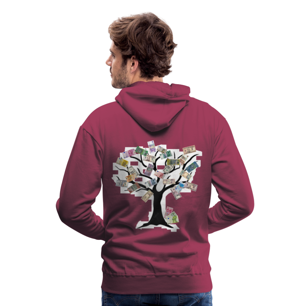 Men Hoodie Money Tree - Bordeaux